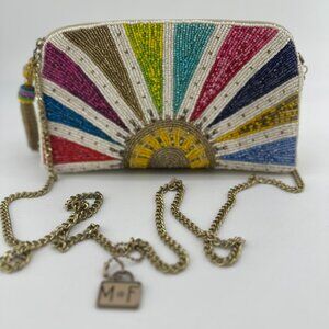 Mary Frances Rise & Shine Beaded Crossbody Bag.